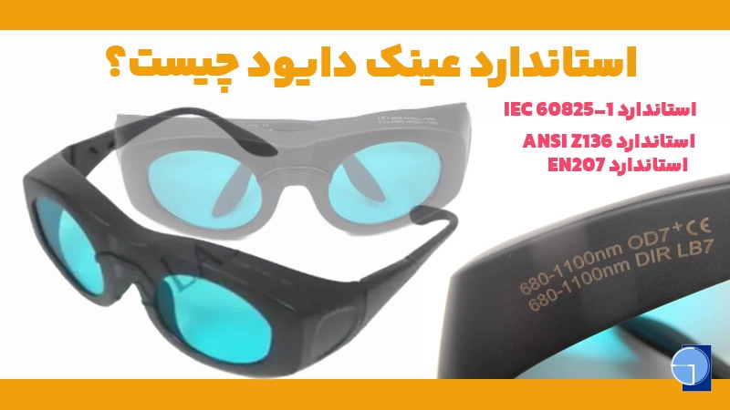 عینک‌های محافظ لیزری برای جلوگیری از آسیب به چشم، باید مطابق با استانداردهای بین‌المللی ساخته شوند.